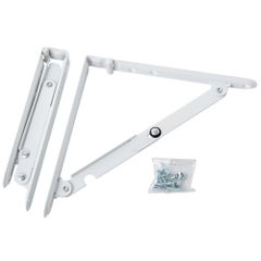 新品 工業所 ターナー折りたたみ式棚受け金具 小200mm 白 1組