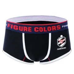 KarlyShop メンズボクサーパンツ 前閉じ 幅広ゴム 綿 蒸れ防止 立体縫製 男性下着 吸汗 ローライズ 股上浅め yql01