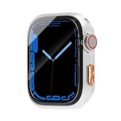 アップルウォッチカバー（Apple Watchカバー）オレンジアクセント保護ケース【クリア】38mm/40mm/41mm/42mm/44mm/45mm/46mm/49mm対応 [BELTIES]