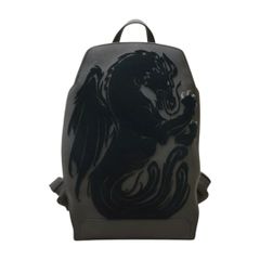 HERMES エルメス 2019年 秋冬 限定 バックパック リュックサック シティバック27 シメール ドラゴン キメラ" 黒 ユニセックス F-YA1006