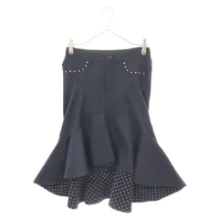 JUNYA WATANABE COMME des GARCONS (ジュンヤワタナベ コムデギャルソン) 13AW クレイジーパターン ウール マーメイドスカート ネイビー レディース JL-S020のサムネイル