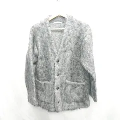 ◇ ⊇ BEAUTY&YOUTH UNITED ARROWS ウール混 長袖 ニットカーディガン サイズF グレー メンズ E  【1412090045028】