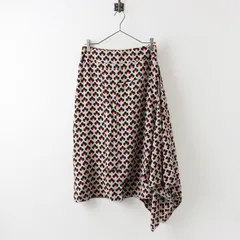 【値下げ】2018AW コレクション 完売品 定価17.6万 MARNI マルニ ポートレートプリント シルク アシンメトリースカート 38/グレー◇【2400013864169】のサムネイル