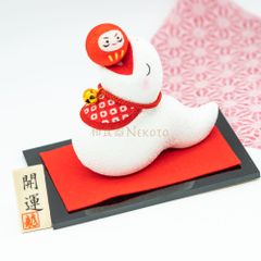 日本製　2025年 招福干支巳　招きへび　置物 蛇　和縁起物 新年　接客 開店祝い 海外プレゼント 贈り物