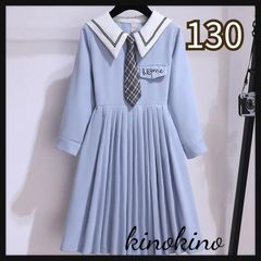 トッカ 襟付き半袖ワンピース 130cm ネイビー クリーニング済み - メルカリ