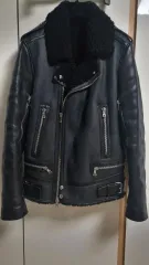 BALMAIN ラムレザー ムートンコート バルマン BALMAIN ムートンコート 羊革 ラムレザー フード 裏地