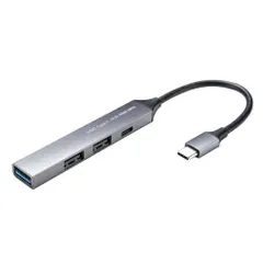 【新品・5営業日で発送】SANWASUPPLY サンワサプライ USB Type-C 4ポート コンボ 超スリムハブ(USB-5TC27GM)
