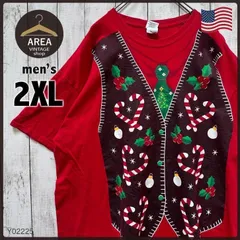 【GILDAN】ギルダンTシャツ半袖メンズ2XLレッド赤古着アメリカXmas