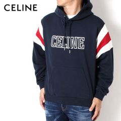 25SSモデル セリーヌ CELINE メンズ CELINE ルーズフーディー プルオーバーパーカー【ネイビー+マルチ】 RY08X510Z FZQ7/【2025SS】m-tops