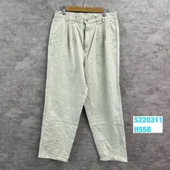 Eddie Bauer ホワイトベージュ ジップフライ リラックス チノパンツ 32×30 実寸W31in WPL9647 USA 海外輸入 古着 S220311-H558