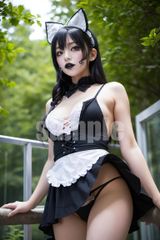 250627-118AI美女 パンチラ コスプレ ポスター A4サイズ
