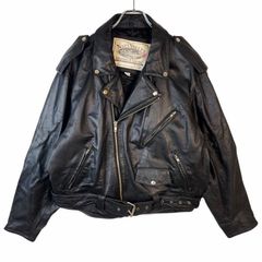 ナパ・バレーNapa Valleyダブルライダースジャケット本革リアルレザージャケット革ジャンBIKEバイクモーターサイクルベルト付き黒ブラックvintageヴィンテージ40813