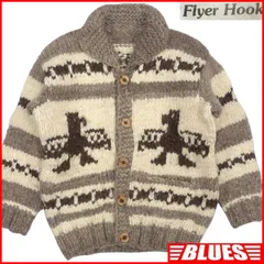 Flyer Hook フライヤーフック カウチン セーター ニット カナダ XL 鷹 イーグル 古着 メンズ カウチンセーターサイズXL一覧←SEULB屋着古← NR4253のサムネイル
