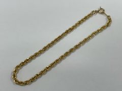 ノンブランドジュエリー ロープチェーンブレスレット K18YG K18イエローゴールド【中古】 【ブレスレット】 【送料無料】