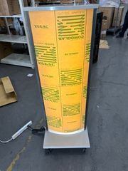 看板　店舗用看板　照明入り看板　LED内照式電飾スタンド(楕円型)W500mmxH1380mm AND-480-sv-a500