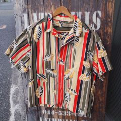 60-70s Vintage ビンテージ 総柄 コットン アロハシャツ◆Size:US-L相当