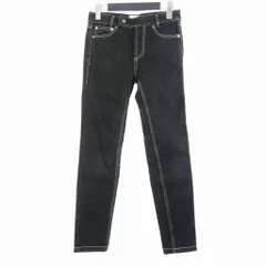 ヴィヴィアンウエストウッド Vivienne Westwood オーブ刺繍 テーパードデニム ジーンズ 1 ブラック 黒 357-01-79000