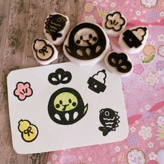 ヘビ年 蛇 年賀状 ぽち袋 お正月 消しゴムはんこセット