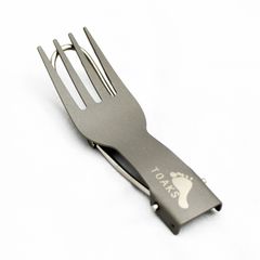 TOAKS　正規代理店　アウトドア　軽量化　チタン折りたたみフォーク　SLV-09