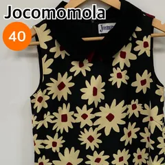 Jocomomola ホコモモラ ワンピース ノースリーブ 花柄 ブラック ベージ日本製 レディース 40サイズ 【CT2244】