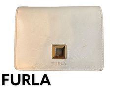フルラ　レザー　二つ折り財布　白