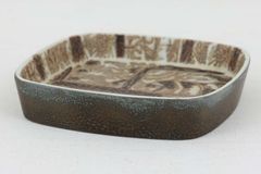 食器・キッチン用品 渡舟窯 渡辺良一作 梅花皮（かいらぎ）正方皿 大皿