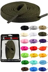 100cm 120cm 靴ひも 平紐 140cm 素材選びにこだわった 160cm 靴紐 シューレース 8mm幅 フラット クツグッズ shoelaces [KutsuGoods]