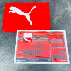 新品 PUMA プーマ タオルセット 3枚入りコットン100% ミニタオル 22x22cm フェイスタオル 34x75cm 赤 黒/510992 在★19のサムネイル
