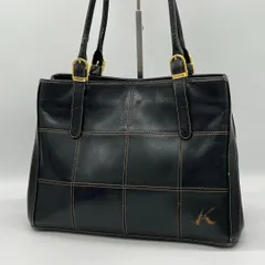 【良品】Kitamura セミショルダーバッグ ハンドバッグ ブラック