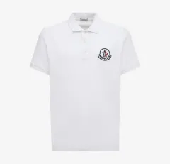 正規品 L サイズ Moncler Logo Polo Shirt White