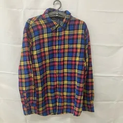 U193 チャップス XL アメリカ古着 コットン チェック柄 ボタンダウン 長袖 ネルシャツ マルチカラー CHAPS メンズ