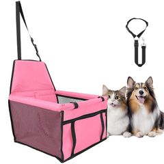 新品 ペット用ドライブボックス 犬 車 シート ドライブシート 助手席 後部座席 防水 通気 耐摩 折り畳み可能 飛び出し防止 全車種汎用品 中小型犬 猫 旅行用 安全ベルト付き