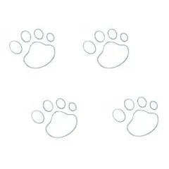 自動車用 肉球ステッカー 4ピース デカール シール リアガラス ボディ 可愛い 猫 犬 足跡[定形外郵便、送料無料]