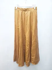 ◇ ADAM ET ROPE' アダムエロペ 無地 シンプル ロング フレア スカート サイズ36 ブラウン系 レディース P  【1404040004162】