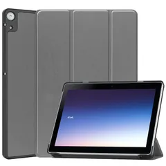 【迅速発送】NTT Docomo dtab d-51C ケース Gosento 10.1インチ 2022新型 軽量 薄型 三つ折スタンドケース PUレザー dtab d-51C カバー グレー
