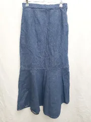 ◇ LOWRYS FARM ローリーズファーム ロング丈 マーメイド デニム スカート サイズM ブルー レディース P  【1406240012244】