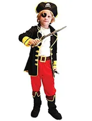 S [Touch VIP 子供 カリブ 海賊 衣装 セット パイレーツ オブ カリビアン パーティ ハロウィン コスプレ コスチューム (S)