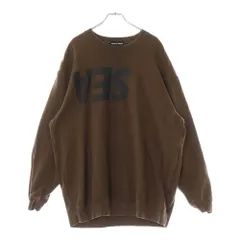 WIND AND SEA (ウィンダンシー) ×GOD SELECTION XXX ゴッドセレクション ロゴプリントクルーネックスウェットトレーナー ブラウン