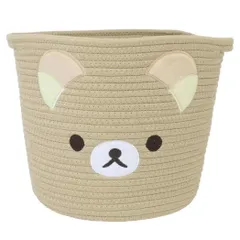 リラックマ 収納用品 ロープバスケット Lサイズ サンエックス ティーズファクトリー 洗濯物入れ 収納ボックス おもちゃ箱 キャラクター グッズ 