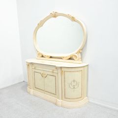 【展示品】イタリア製 ミラー付 サイドボード キャビネット ロココ調 ヴィクトリアン様式