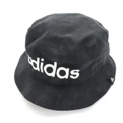 adidas アディダス ヴィンテージ加工 バケット ハット L ブラック系 帽子 メンズ 古着