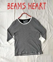 BEAMS HEART ボーダー5分袖Tシャツ カットソー