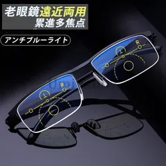 遠近両用メガネ 老眼鏡 ブルーライトカット ピントグラス シニラス 累進 軽量 敬老の日 ギフト メンズ レディース リーディンググラス