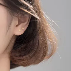 ゴールド スクエア ミニ シンプル 小ぶり ピアス