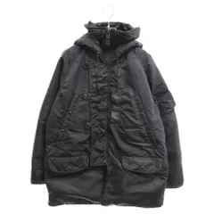 BEAMS (ビームス) プラス N-3B フード裏ボアナイロンダウンジャケット ブラックのサムネイル