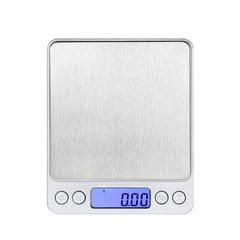 【在庫処分】で 計量可能 キッチン 3kg0.1g単位 電子天秤 風袋引き機能 計数機能 デジタルスケール オートオフ機能付き 精密スケール 計量器 電子はかり バッテリ付 ALLVD き トレー2個付き