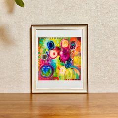 おかもとみわこ シルクスクリーン 版画 DREAM コアラ 太陽 186/300