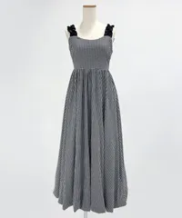 夢展望公式 [新品未使用] ギンガムバルーンジャンスカ [ロング ブラック] 他カラー別ページ有  ワンピース その他ワンピース（キャミソール・ベアトップ） 535481-06