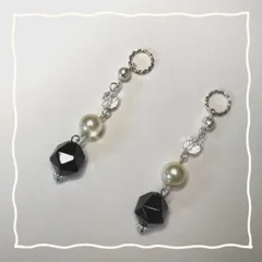 天然石のチャーム（オニキス、水晶）45