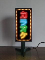 가라오케 가라오케 카페 노래방 상자 카페 스낵 펍 가성 카페 술 쇼와 레트로 미니어처 사인 램프 간판 입상 라이트 스탠드 전식 간판 전광 간판